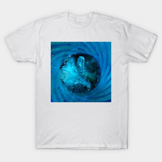 Abstract Blue T-Shirt by JadedAlice